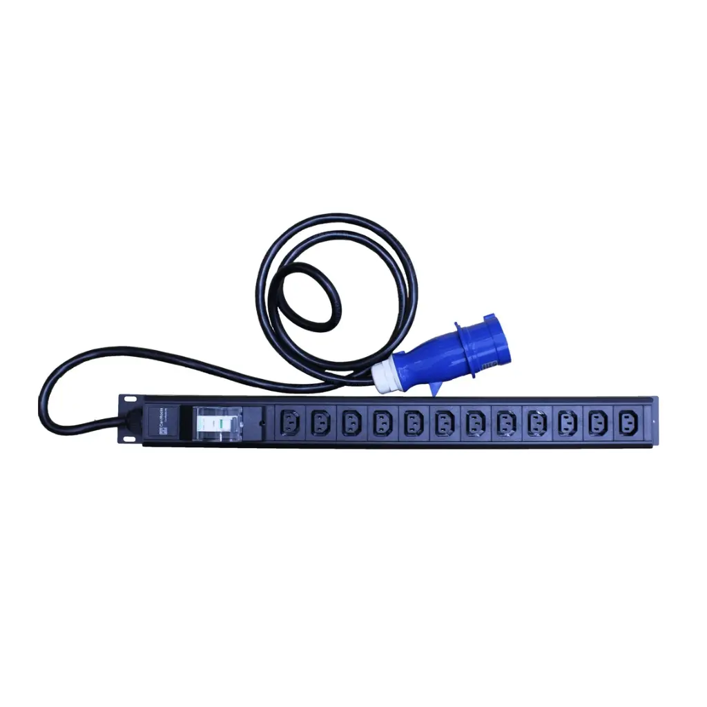 [CP-12xC13-32A] CentRacks 12 Gang 10A PDU with 32A DP MCB